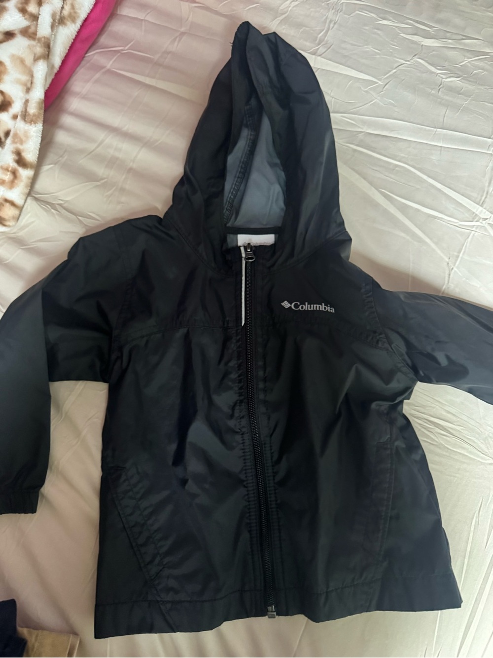 Columbia Kids Black Hooded Raincoat
